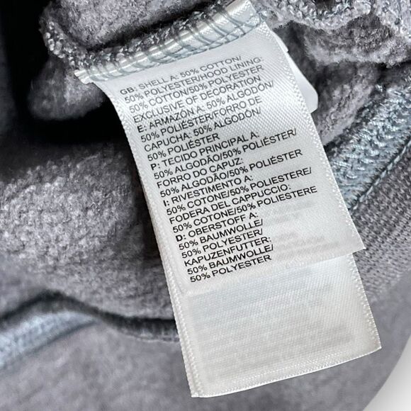 The North Face Gray Lined Spellout Pullover Hoodie Sweatshirt Women’s Small - Picture 10 of 11
